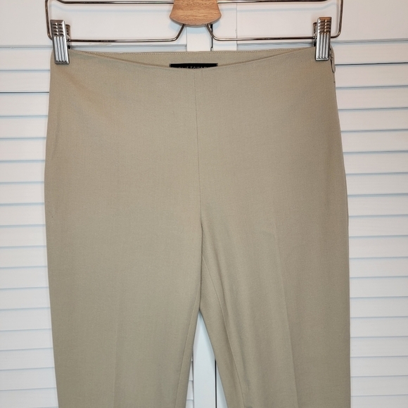 ELIE TAHARI Juliette Long Skinny Stretch Twill Pant Khaki Women's Sz 0 Old Money - Picture 3 of 16